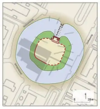 Plattegrond van kasteel Blijdestein