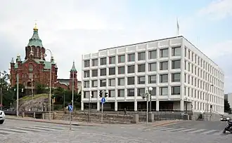 Hoofdzetel van Stora Enso in het centrum van Helsinki (architect Alvar Aalto, 1962)