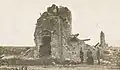 De ruïnes van de kerk in 1918