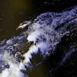 Foto of weerkaart van orkaan