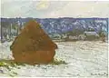 Wheatstack (Snow Effect, Overcast day) (Meule, effet de neige, temps couvert), 1890-91. Olieverf op doek. Art Institute of Chicago.