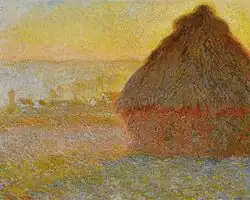 Meule de paille au choucher du soleil (in de serie Hooibergen van Monet), Museum of Fine Arts (Boston)