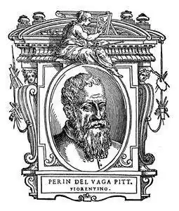 Portret Perino del Vaga, Le Vite (1568)