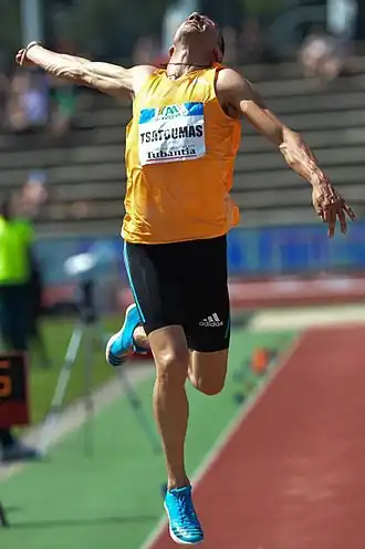In actie tijdens de FBK Games in Hengelo, 2014
