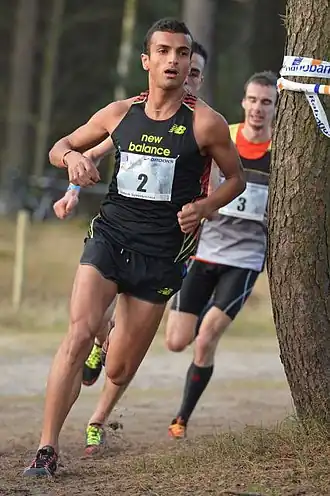 Soufiane Bouchikhi in actie tijdens de Sylvestercross in 2014.