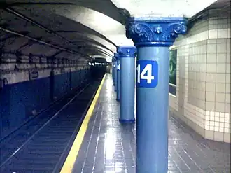 Perron van het PATH station 14th Street