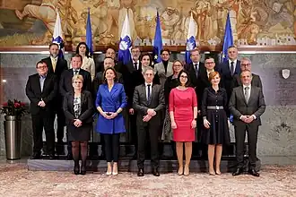 Groepsfoto van het kabinet