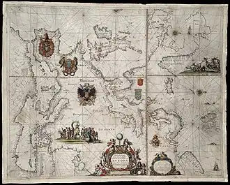 Paskaart Europa 1658