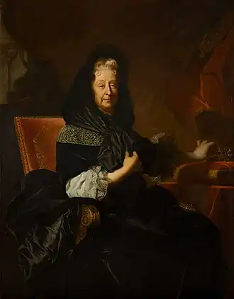 Portret van Maria van Nemours door Hyacinthe Rigaud, 1705.