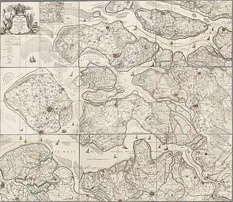 Topographie de la Zelande LeRouge 1748; naar Visscher