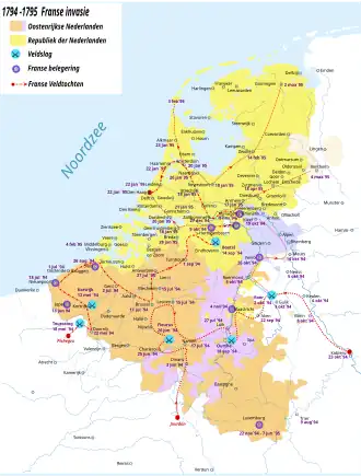 Franse invasie 1794-1795 in de Nederlanden en het Rijnland