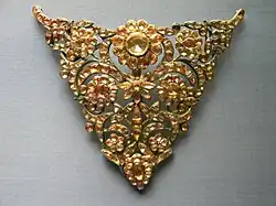 Devant de corsage met topazen - 18e eeuw