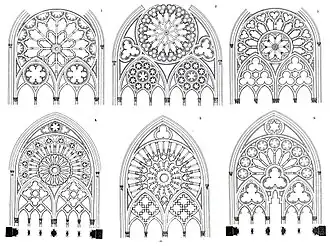 Maaswerkvensters van het kerkschip