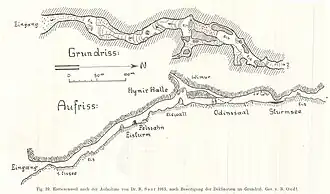 1913 , Saar plattegrond en doorsnede