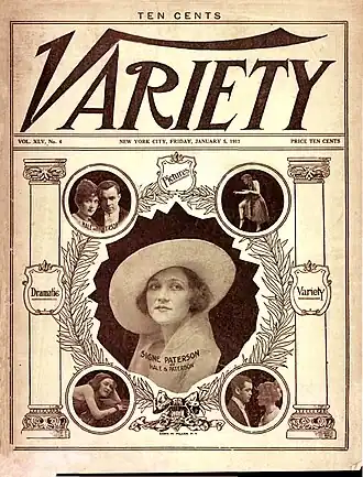 Omslag van Variety, 5 januari 1917