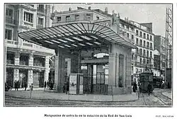 Het toegangsgebouw op 8 november 1919