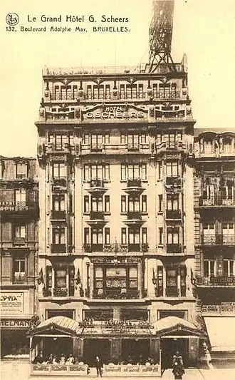 Grand Hôtel G. Scheers rond 1930