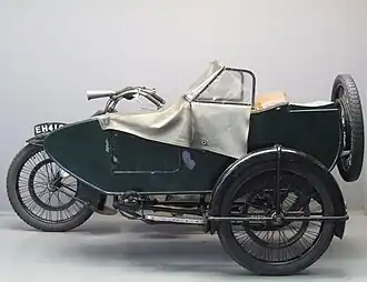 Omdat alle wielen uitwisselbaar waren, hadden ook het zijspan- en het reservewiel de poelies voor de dummy belt rim brakes