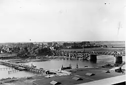 Pommernbrücke (links) en spoorbrug, aug. 1940