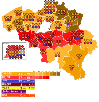 Uitslag per kiesarrondissement (Kamer)