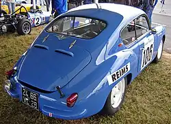 Alpine A106 Coach "Mille Miles" (1957), achteraanzicht