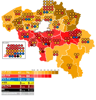 Uitslag per kiesarrondissement (Kamer)