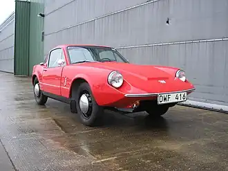 Een Saab Sonett II uit 1966.