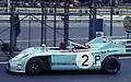 in de Porsche 908.03 tijdens de training in 1971 op de Nürburgring