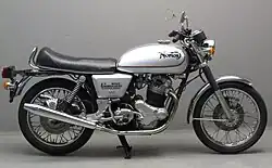 De Norton Commando 850 Interstate Mk 3 uit 1975...