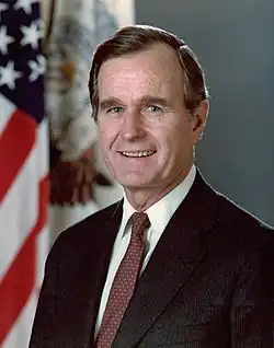Waarnemend president George H.W. Bush