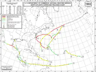 Overzichtskaart van het seizoen