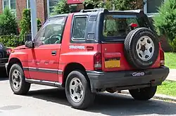 Geo Tracker (1989–1998), achteraanzicht