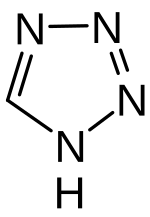 Structuurformule van tetrazool