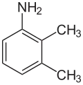 Structuurformule van 2,3-xylidine