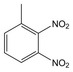 Structuurformule van 2,3-dinitrotolueen