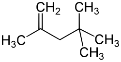 Structuurformule van 2,4,4-trimethyl-1-penteen