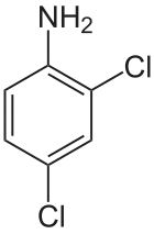Structuurformule van 2,4-dichlooraniline