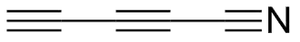 Structuurformule van 2,4-pentadiynnitril