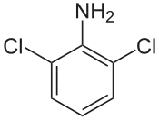 Structuurformule van 2,6-dichlooraniline