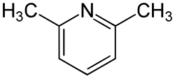 Structuurformule van 2,6-lutidine