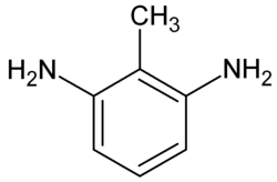 Structuurformule van 2,6-tolueendiamine