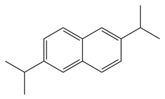 Structuurformule van 2,6-di-isopropylnaftaleen