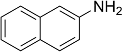 Structuurformule van 2-naftylamine