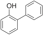 Structuurformule van bifenyl-2-ol
