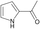 Structuurformule van 2-acetylpyrrool