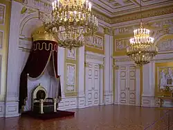 Troonzaal, 19e eeuw.