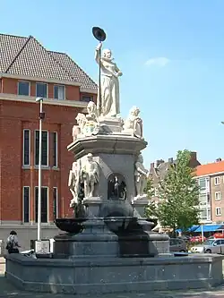 Standbeeld De Maagd van Holland alias Kaat Mossel van Joseph Graven aan de Botersloot