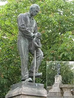 Wiedenbrück, bij de bevolking zeer geliefd standbeeld De biddende boer (1901)