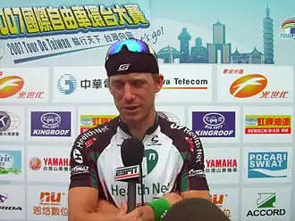 Milne tijdens de Ronde van Taiwan 2008