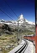 De Matterhorn gezien vanuit de Gornergratbahn